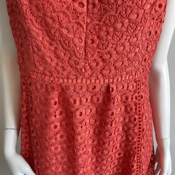 J. Crew Daisy Lace Fit & Flare Cocktail Party Midi Dress Size 12 Resort - Picture 3 of 16